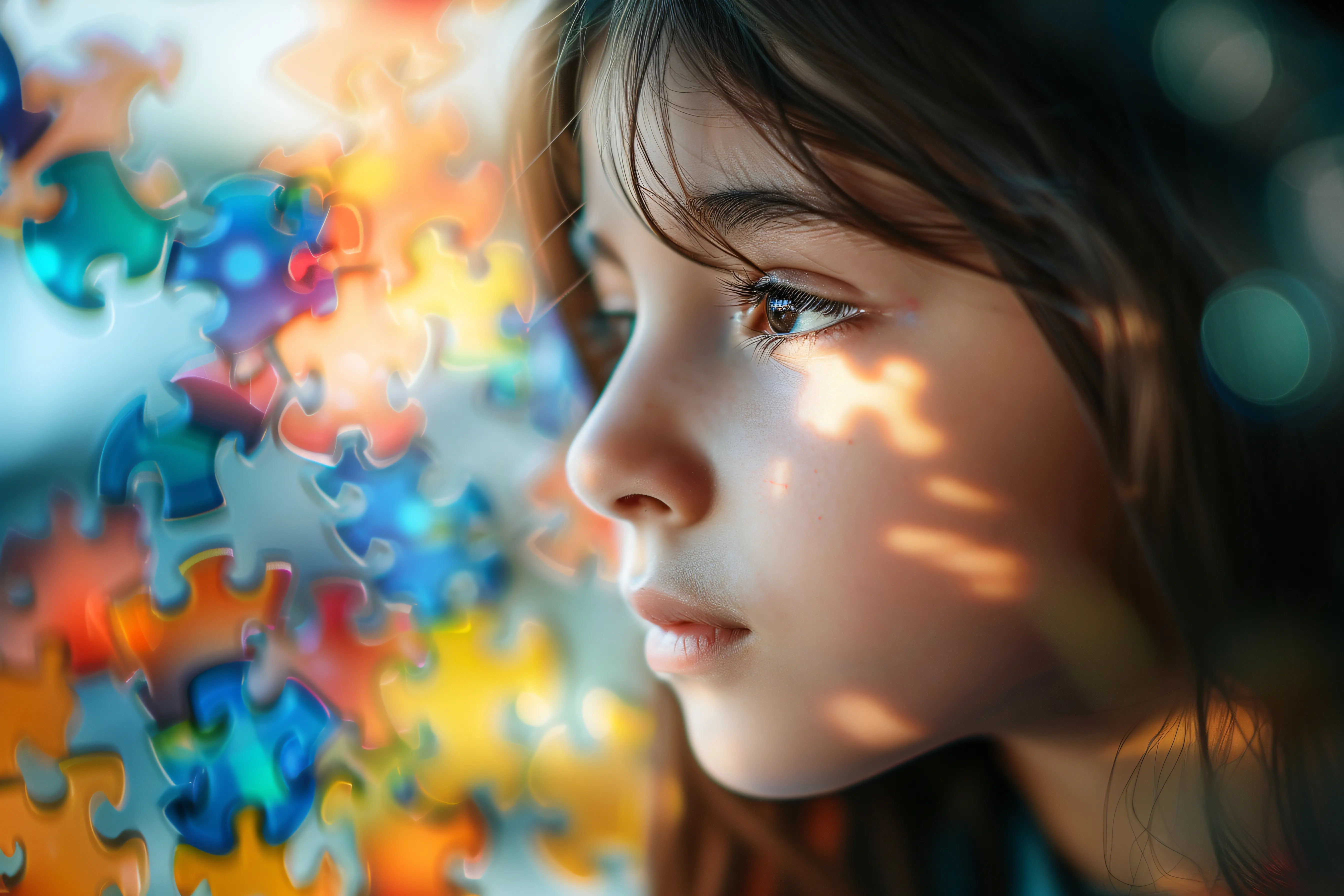 Ilustración de personas con autismo